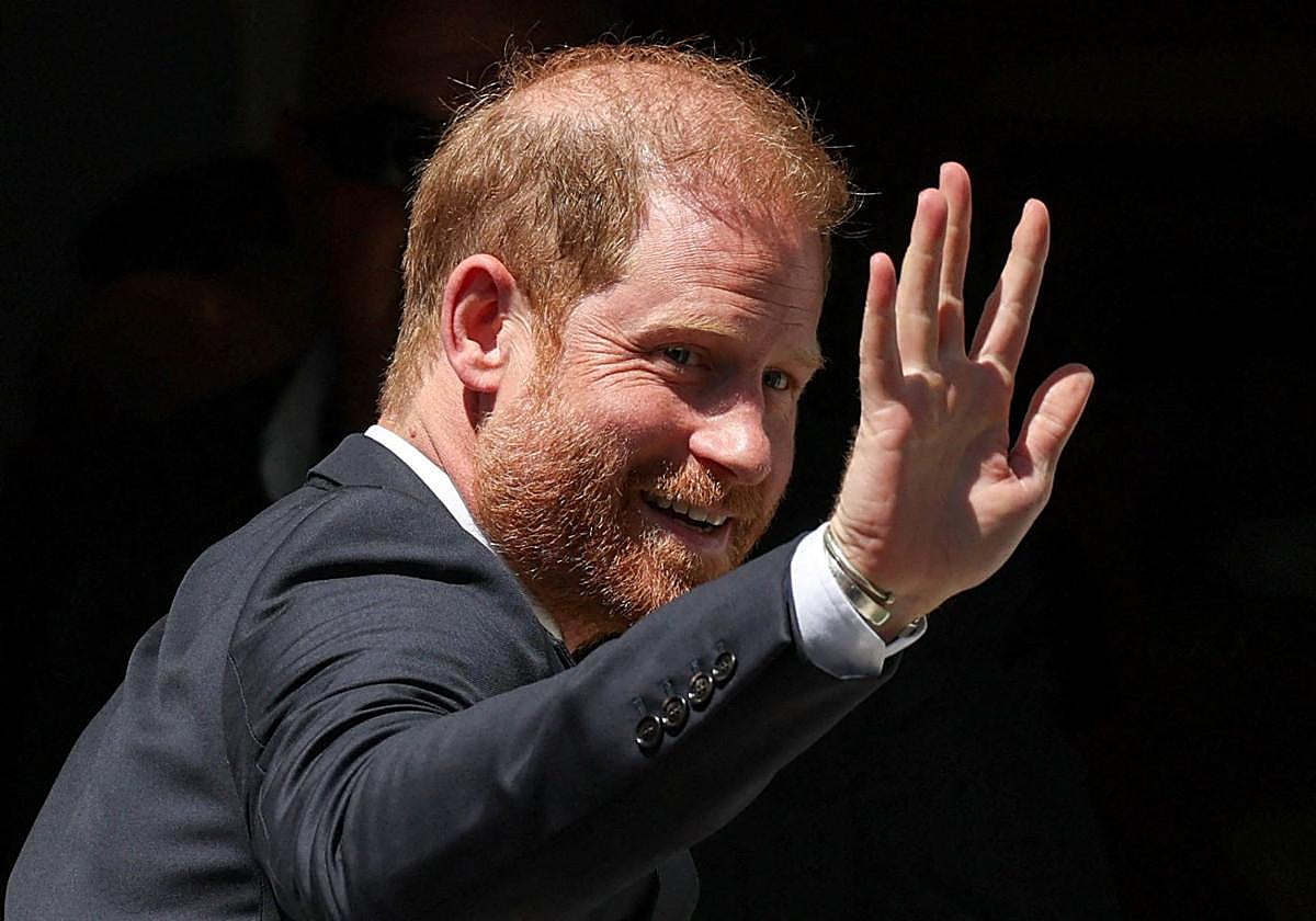 El príncipe Harry, a su llegada el martes a Chatham House.