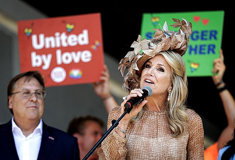 La reina Máxima de los Países Bajos, primera reina en inaugurar el Orgullo