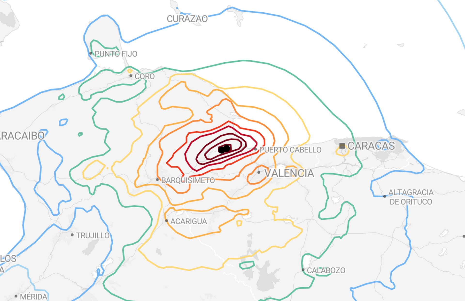 Mapas y gráficos del doble terremoto en Venezuela