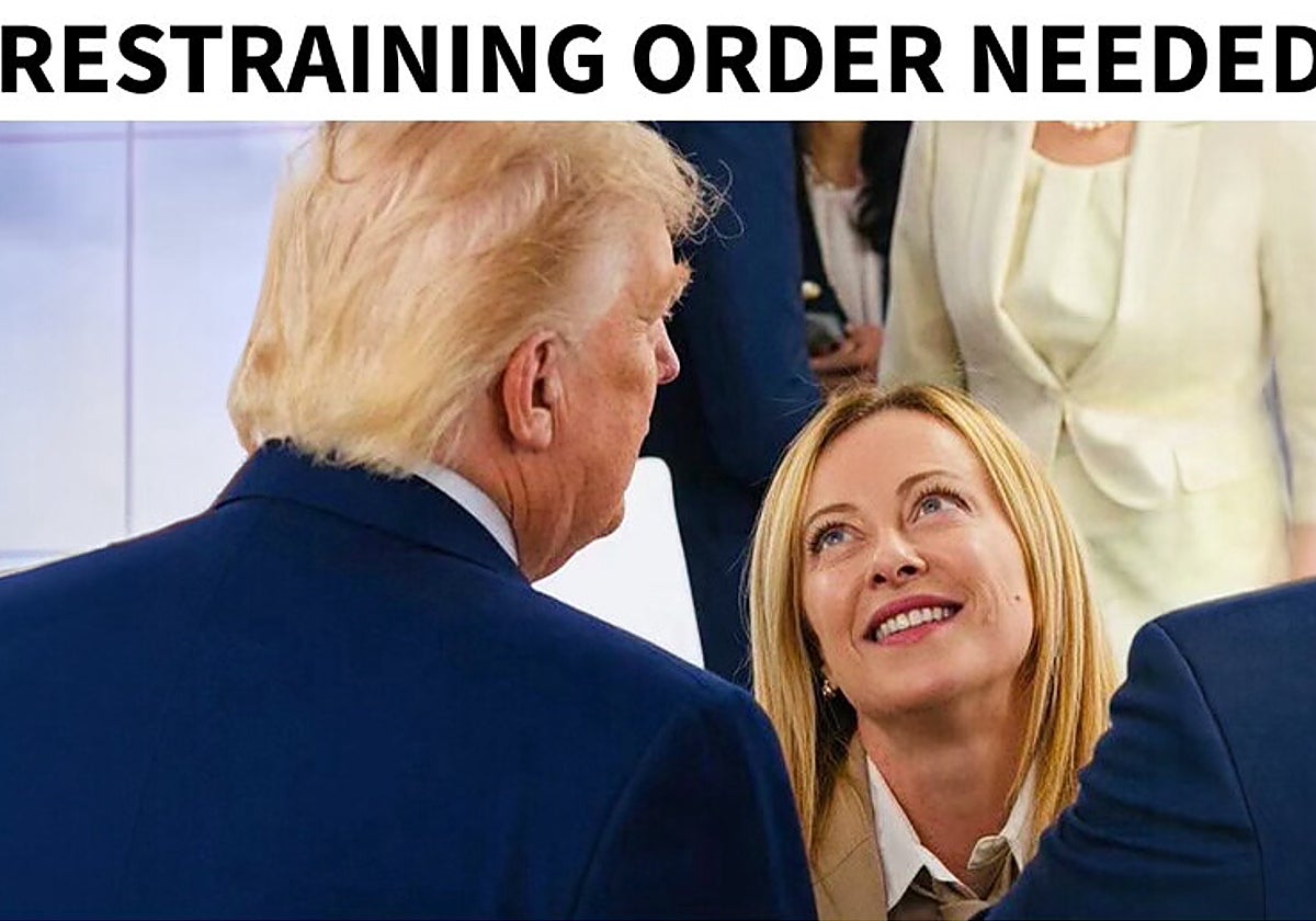 Trump vuelve a burlarse de Meloni al pedir una «orden de alejamiento»