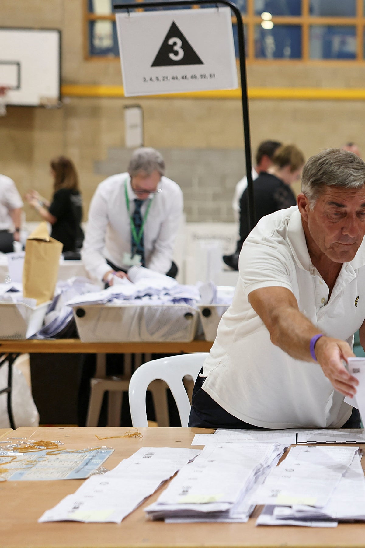 Las enormes papeletas de las elecciones en Clacton.