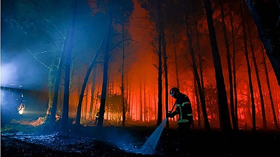 Un nuevo incendio se ensaña con las Landas y devora otras 1.100 hectáreas