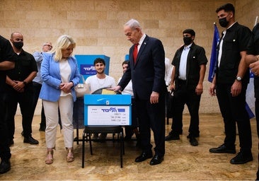Netanyahu votó en las primarias de su partido, el Likud, el pasado día 17.