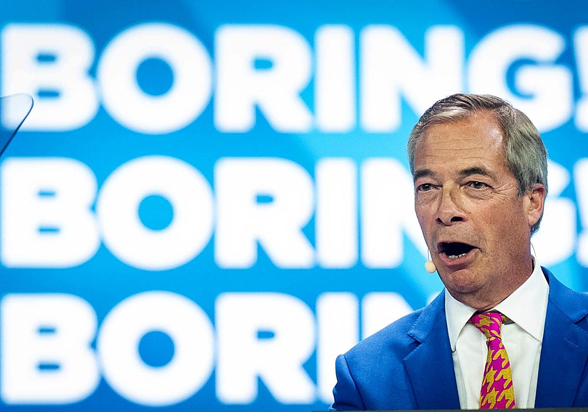 Un nuevo escándalo acorrala a Farage durante el congreso anual de Reform UK