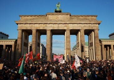 Manifestación en Berlín contra la AfD.