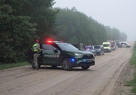 La Policía cerró los accesos a la zona donde fue derribado el dron.