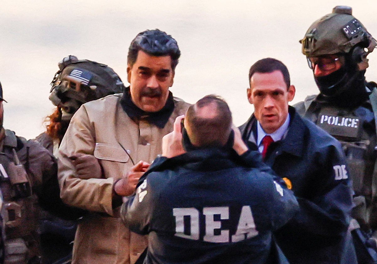 Nicolás Maduro after his capture by the United States. (Reuters)