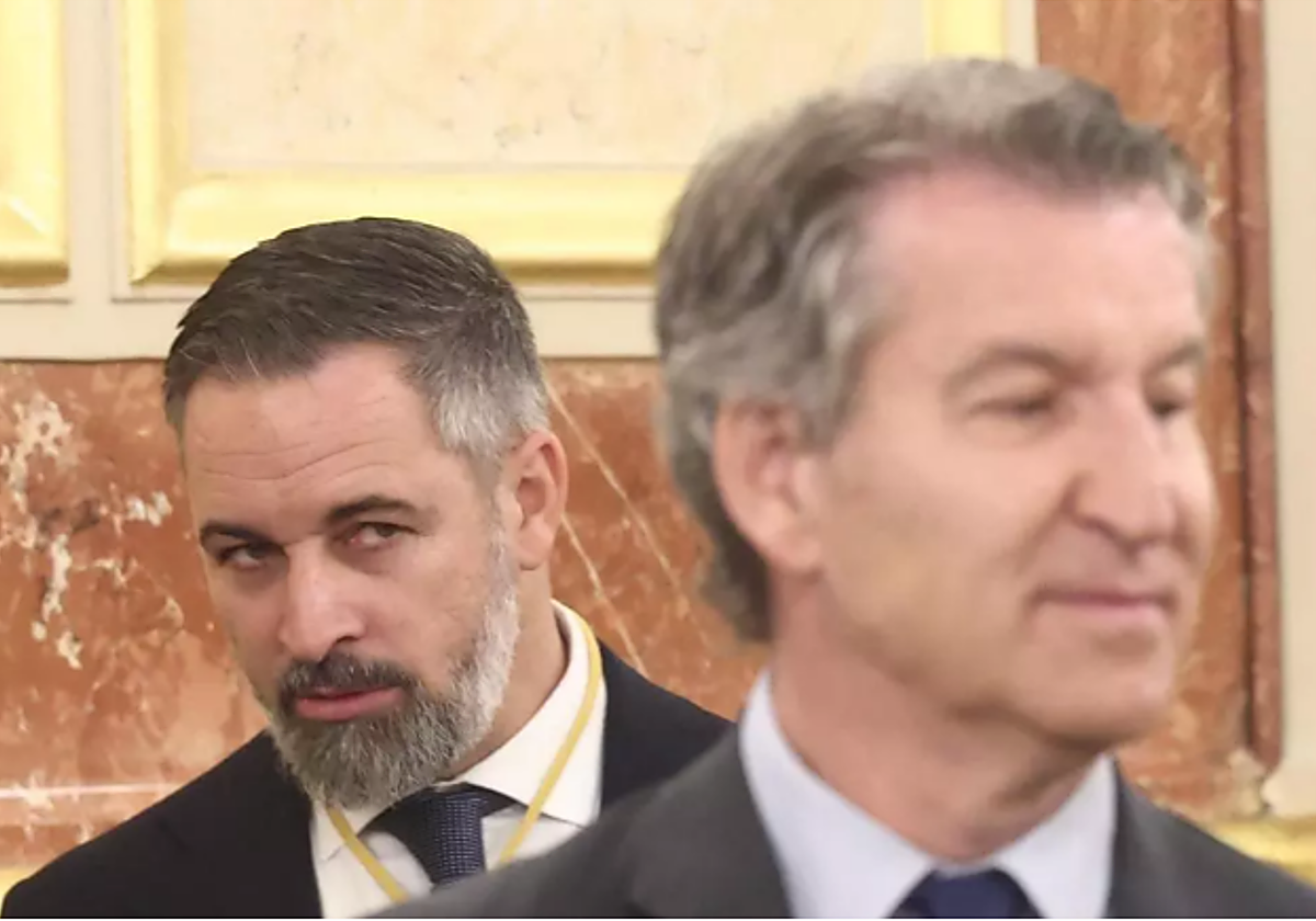 Santiago Abascal y Alberto Núñez Feijóo.