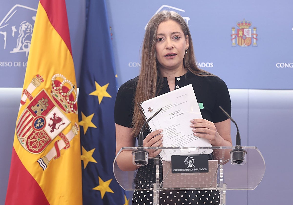 La portavoz del PP en el Congreso, Ester Muñoz.