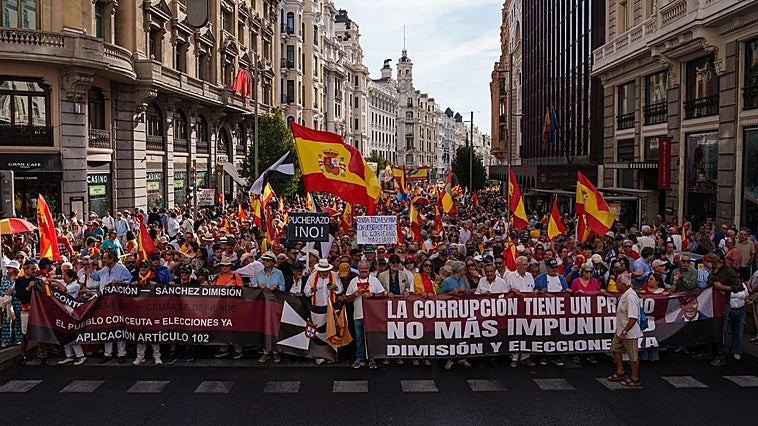 Cientos de personas se manifiestan en apoyo a Ceuta en Madrid y piden elecciones