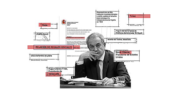 Este es el listado de los 516 regalos oficiales a Zapatero: vodka, sables, un botijo, un ladrillo... y relojes saudíes