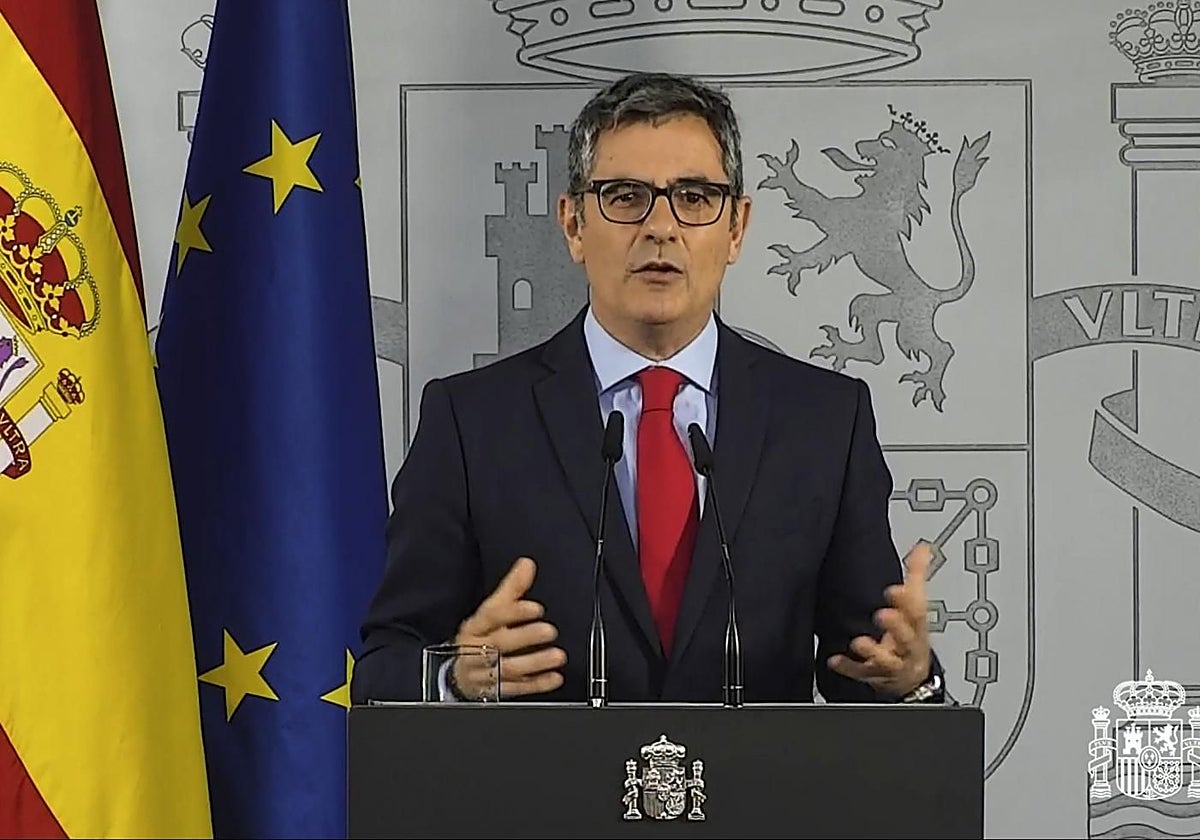 El ministro de Justicia, Félix Bolaños