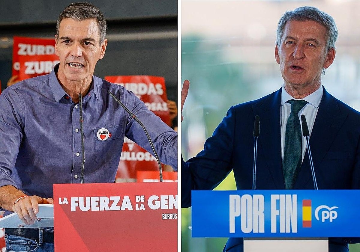 Pedro Sánchez y Alberto Núñez Feijóo