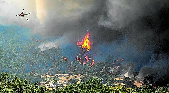 Un detenido por provocar el incendio forestal que arrasa Ávila