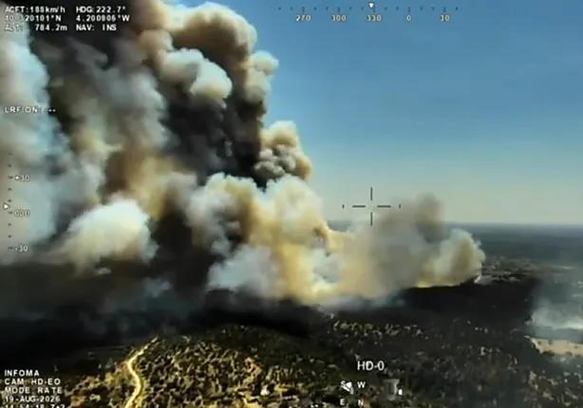 Un incendio forestal en Madrid obliga a confinar Aldea del Fresno y Villamantilla