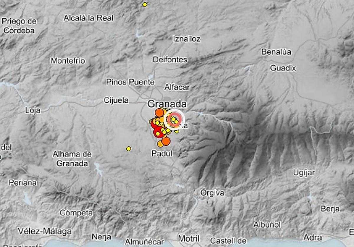 Un terremoto de magnitud 3.4 vuelve a despertar a Granada de madrugada