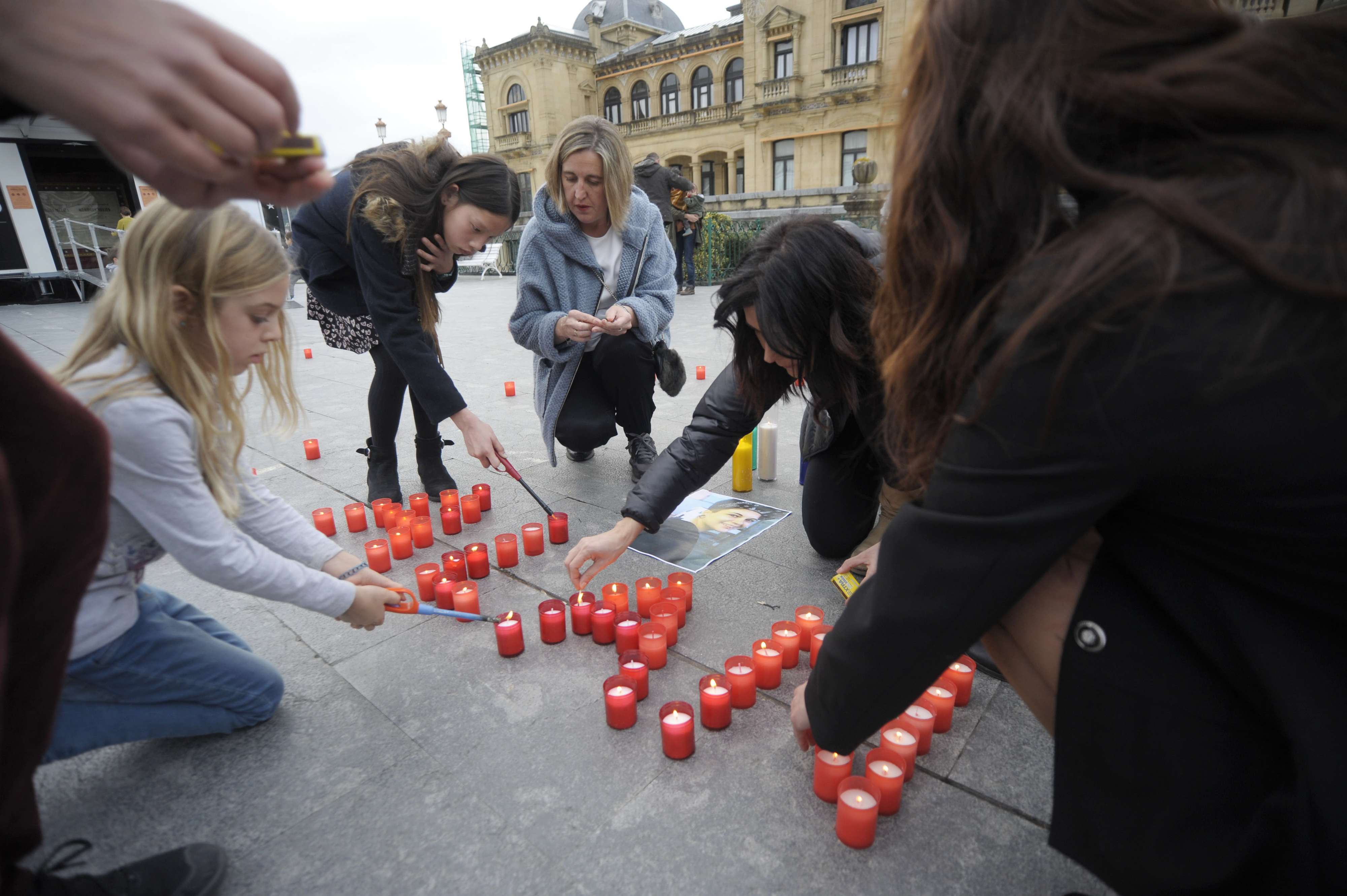Concentración por la muerte de Alan en San Sebastián en diciembre de 2015. Pedro Martínez/El Diario Vasco