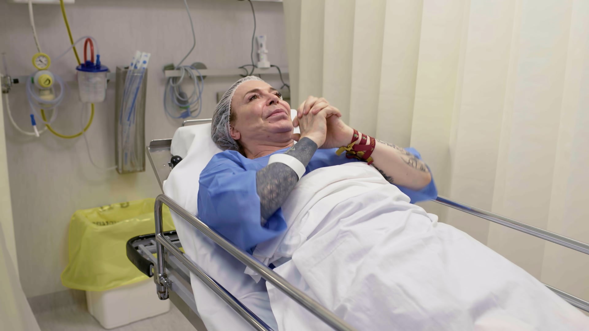 Benita, al entrar en el quirófano.