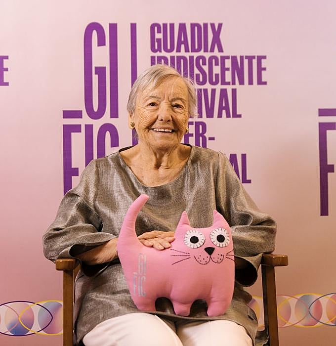 Galiana, en el photocall para fotografiarse con sus seguidores.