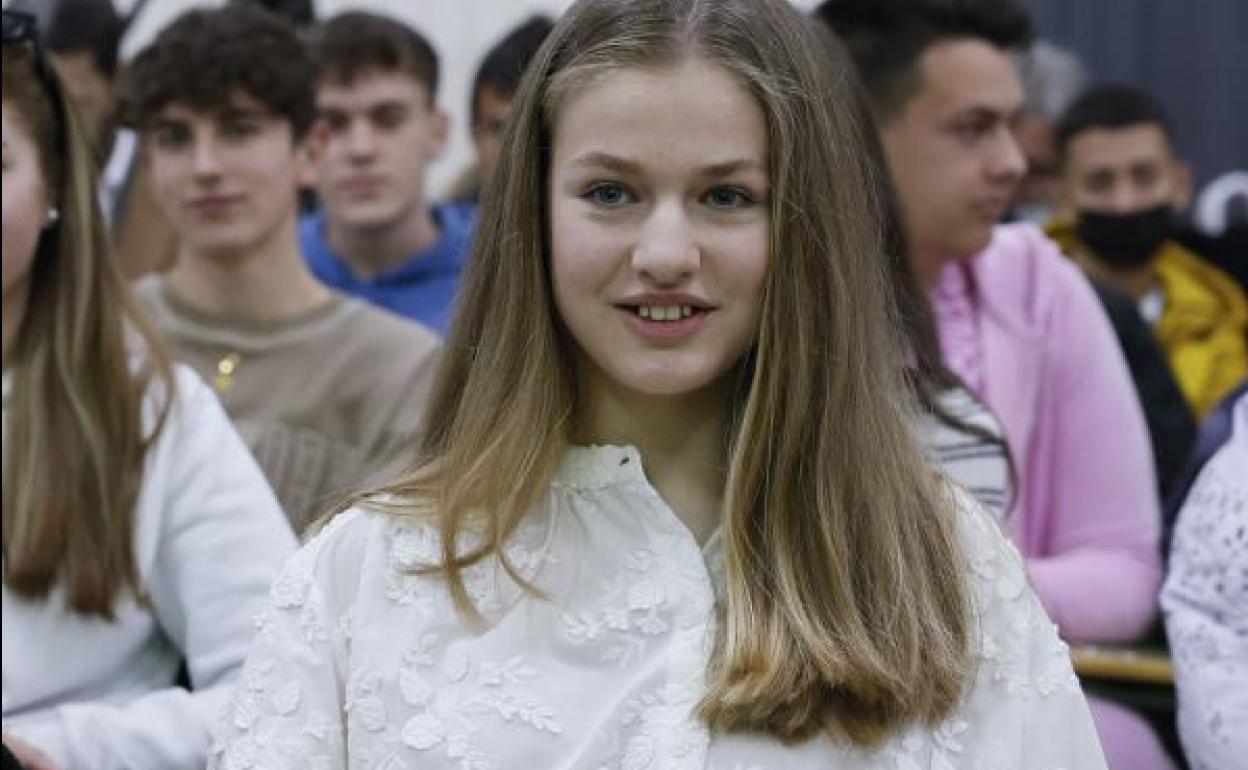 Leonor, durante el acto. 