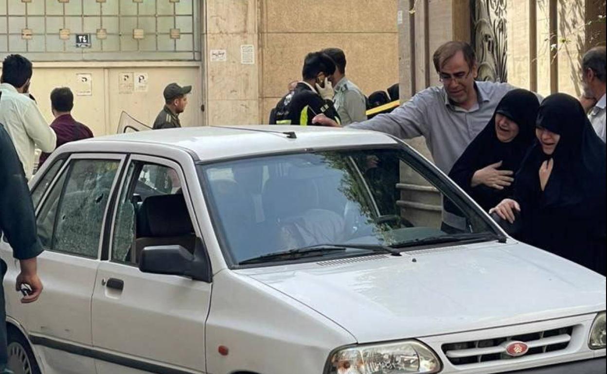 Escena del lugar del asesinato. 