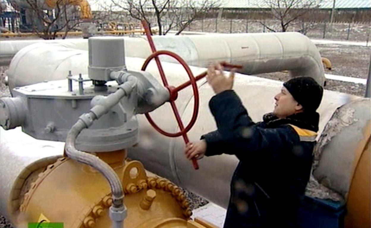 Gasoducto en la c iudad rusa de Kurks. 