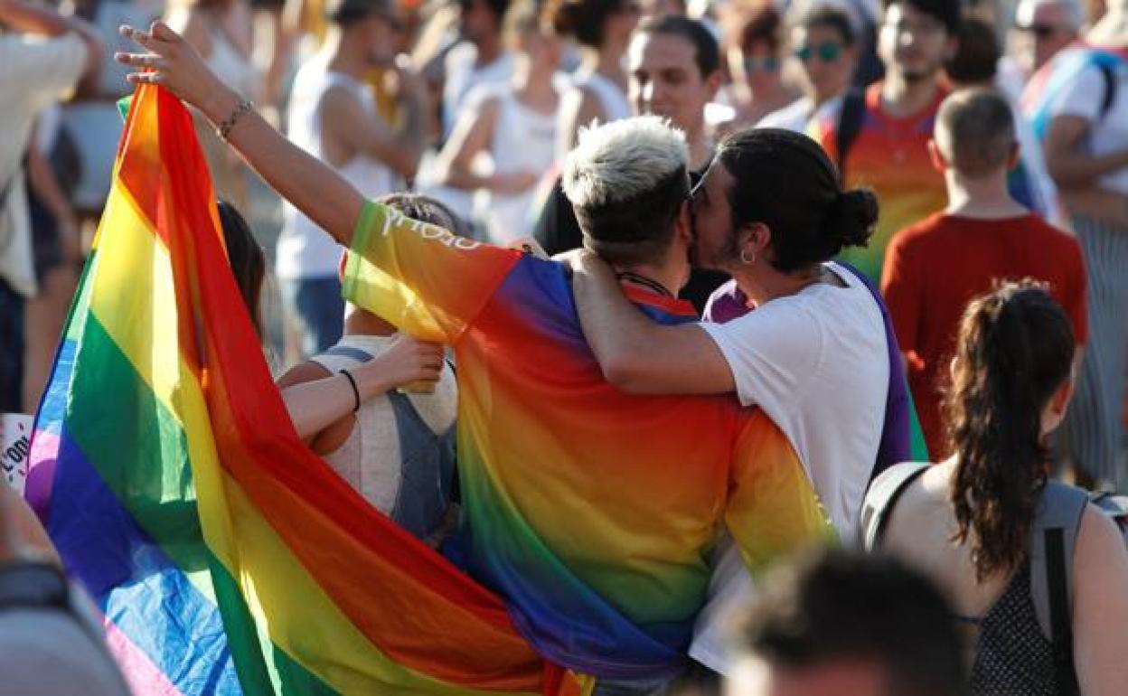 Una imagen de la celebración del Orgullo LGTBI en Madrid. 