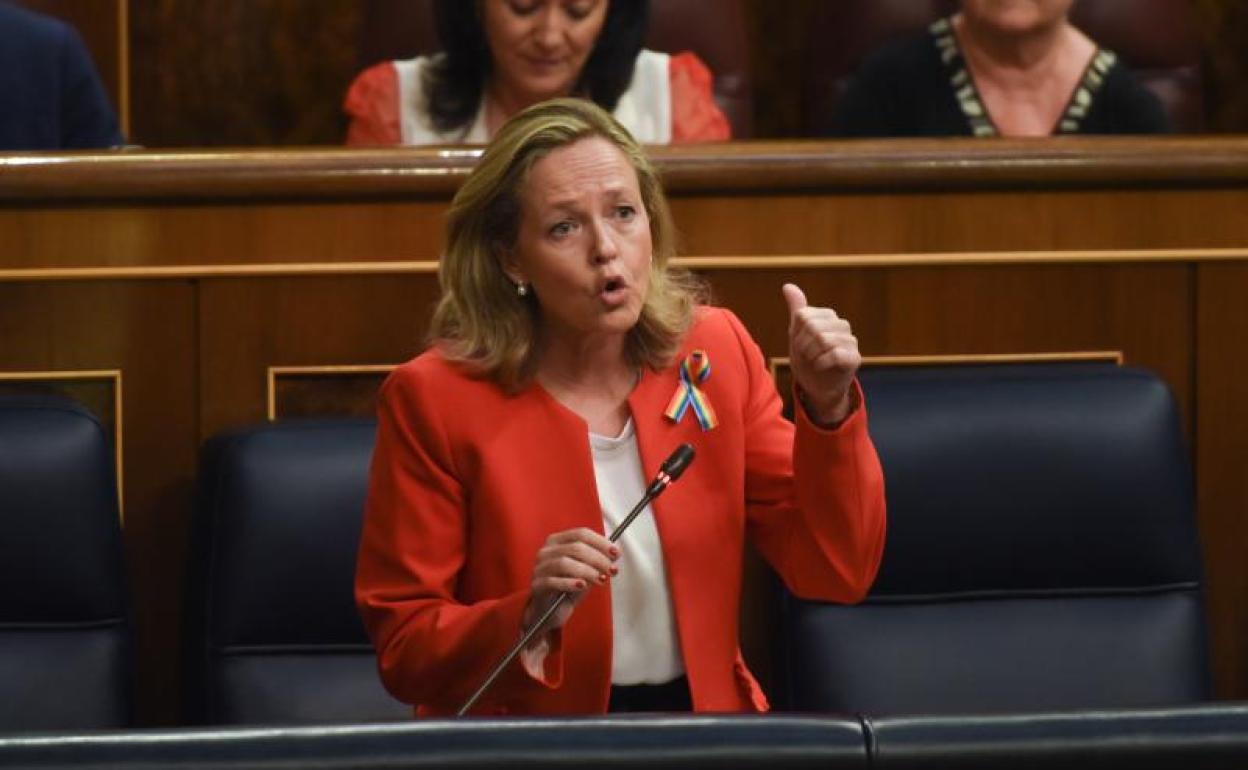 La vicepresidenta primera y ministra de Asuntos Económicos y Transformación Digital, Nadia Calviño. 
