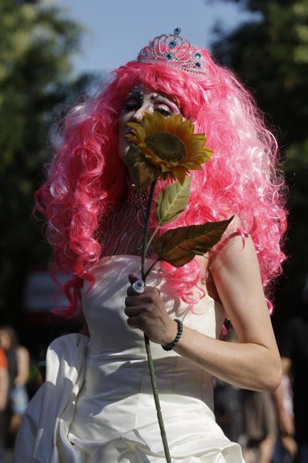 Participante en la marcha. 