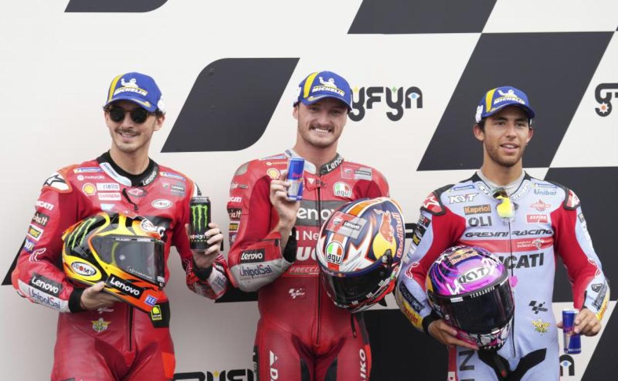 Podio copado por Ducati en la clasificación de MotoGP de San Marino. 