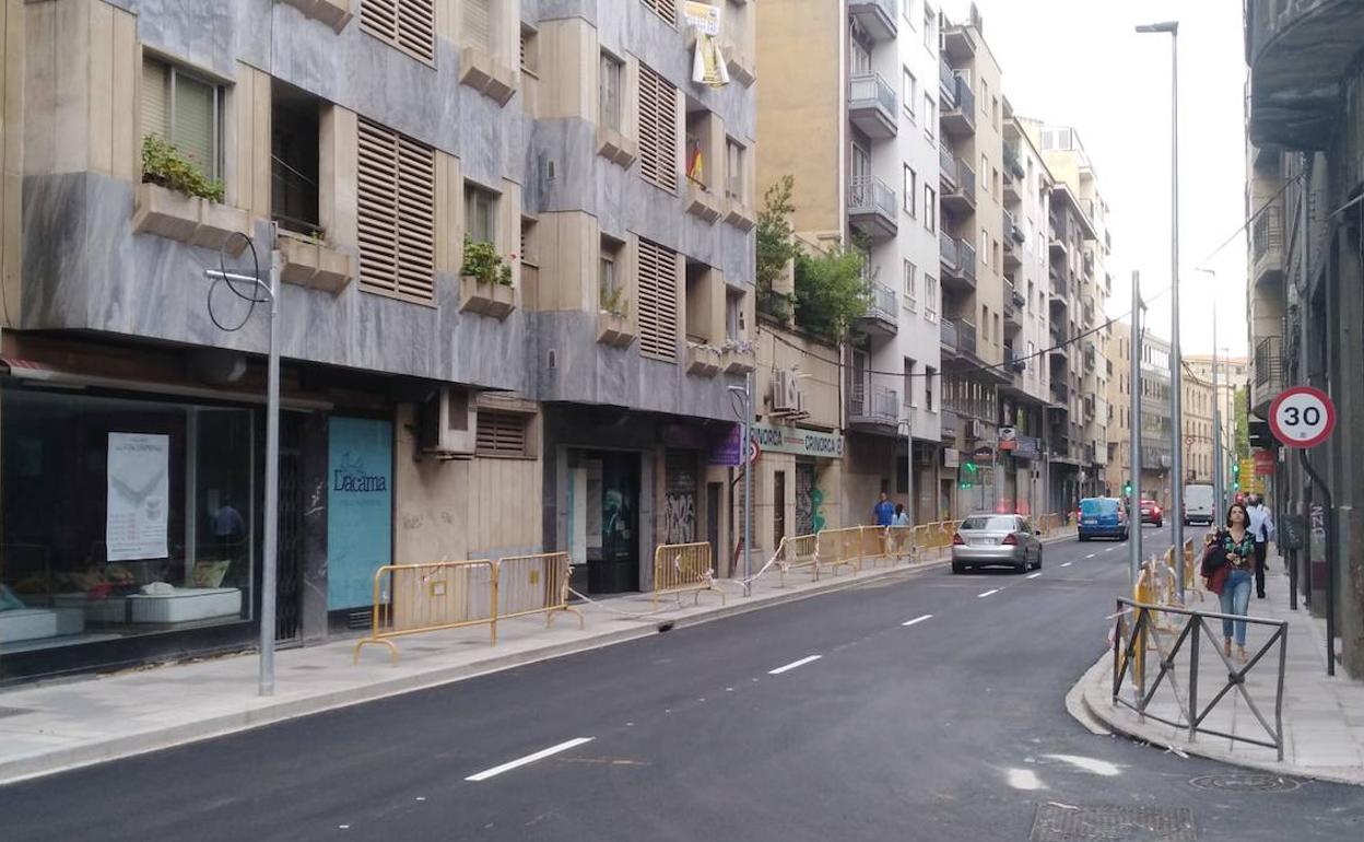 Primer tramo de Álvaro Gil, ya abierto al tráfico. 