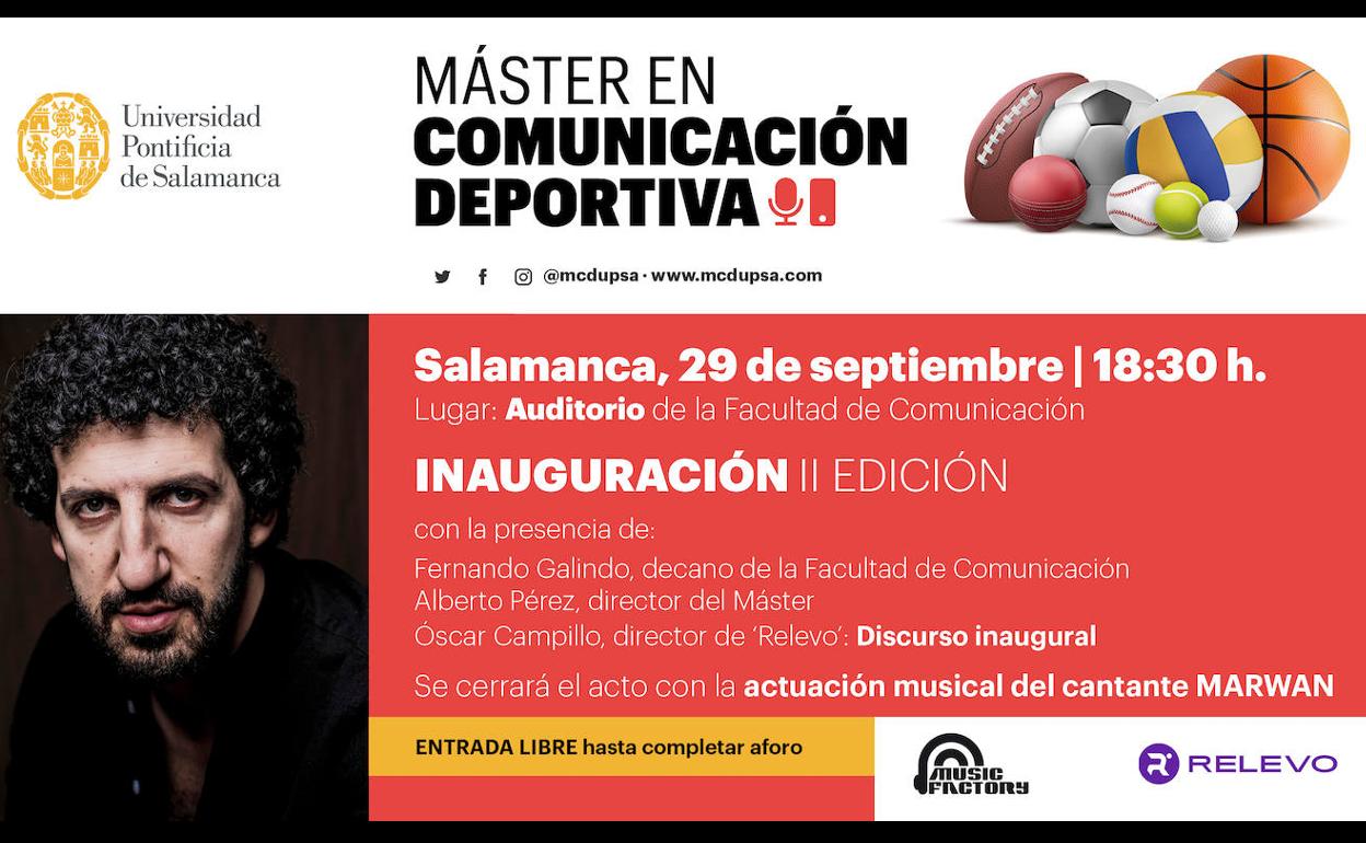 Relevo y Marwan, protagonistas en la presentación del II Máster en Comunicación Deportiva de la Pontificia