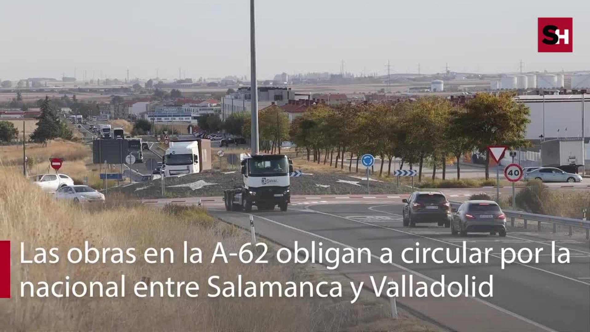 Obras en la autovía A-62