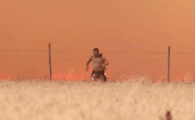 Imagen del incendio de Losacio. 