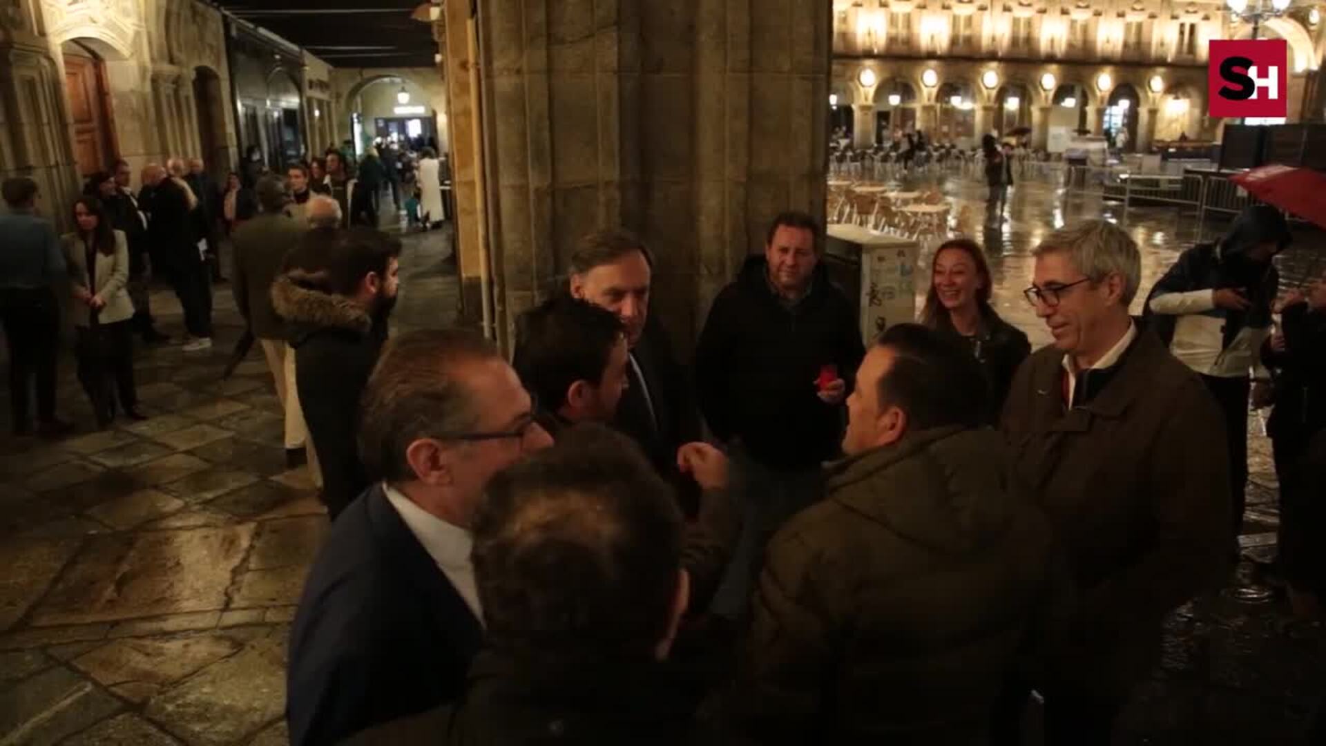 Apagón en la Plaza Mayor de Salamanca por la subida energética