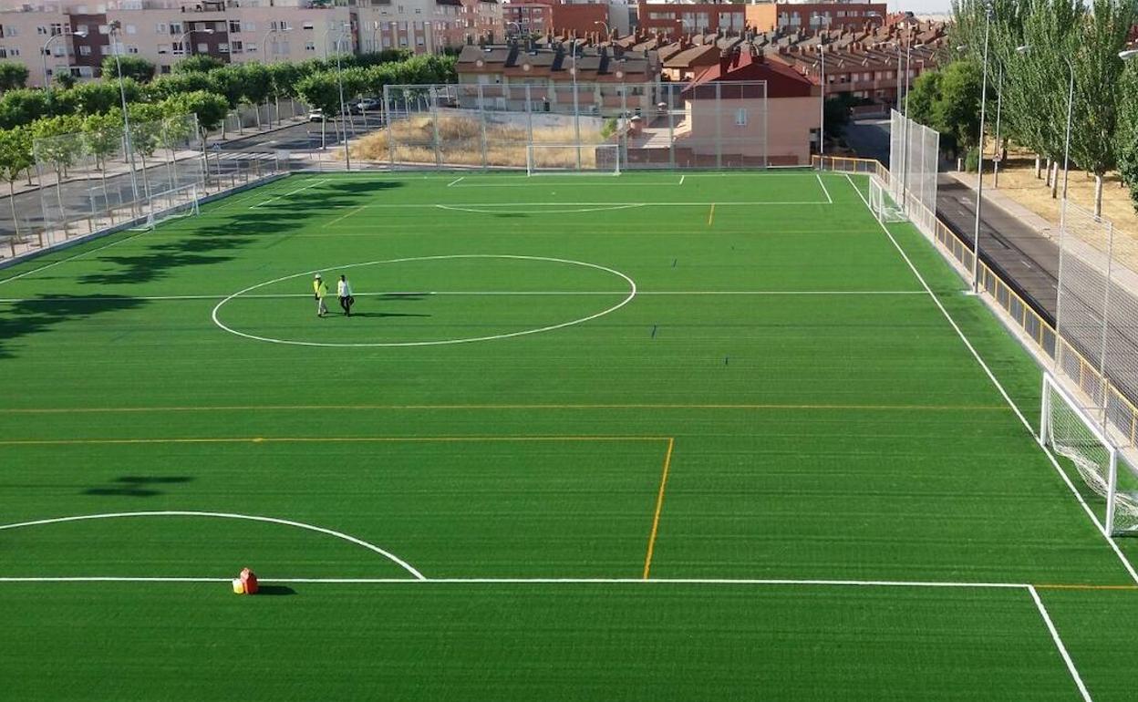 Campo de fútbol de El Zurguén, situado en el barrio salmantino del mismo nombre.