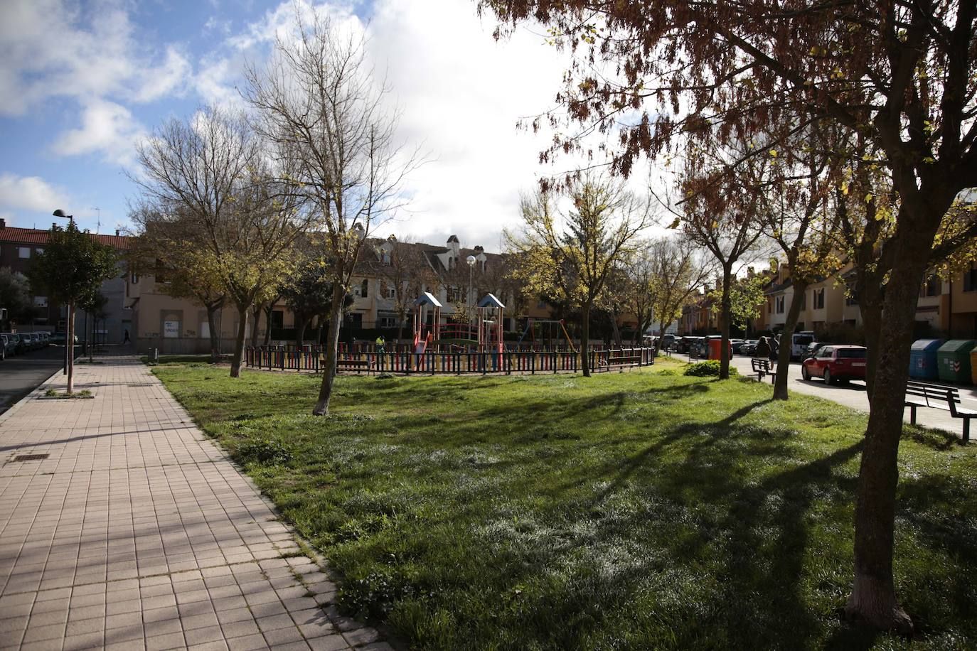 Zona ajardinada en el Teso