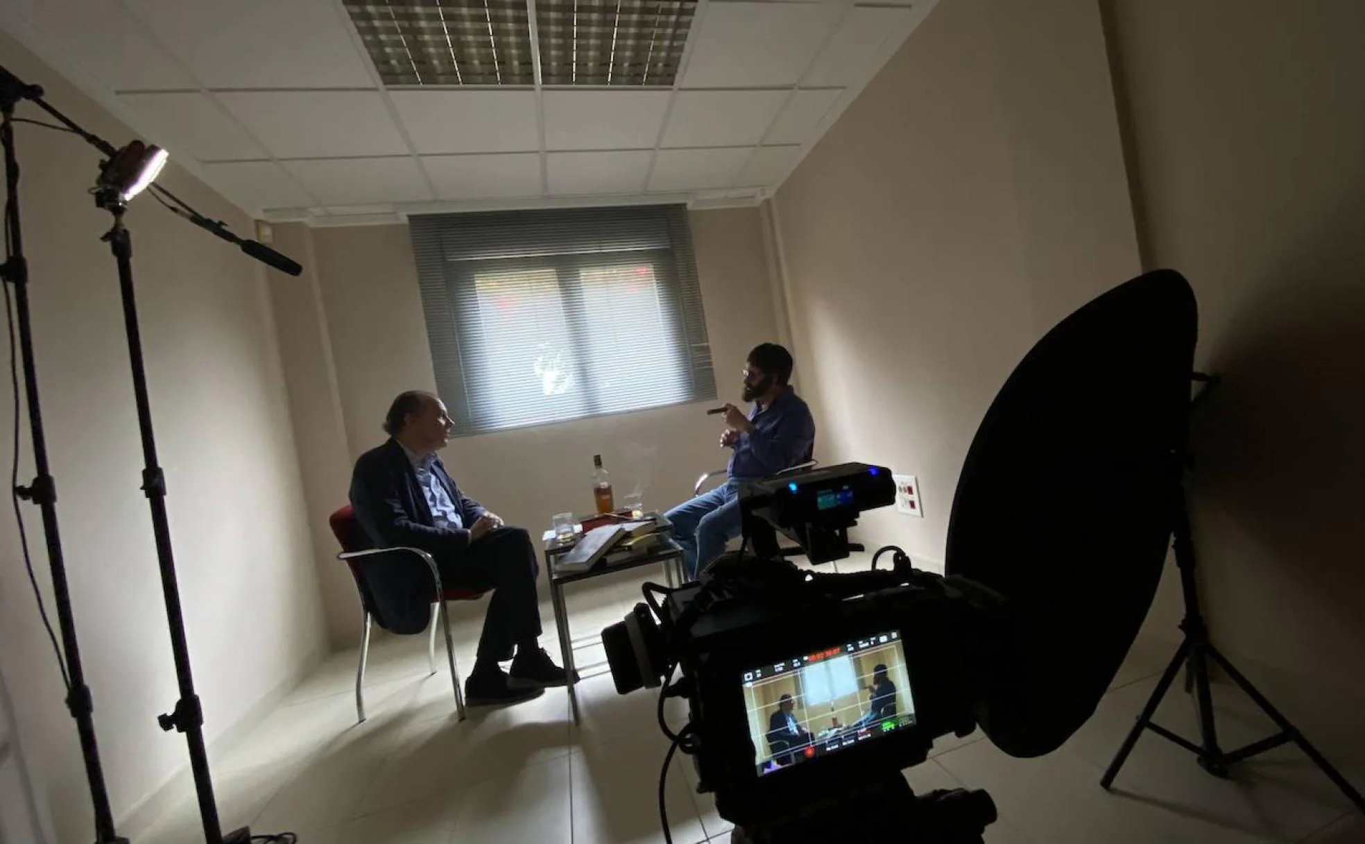 Fernando Rueda y Mikel Lejarza, durante una de sus conversaciones. 