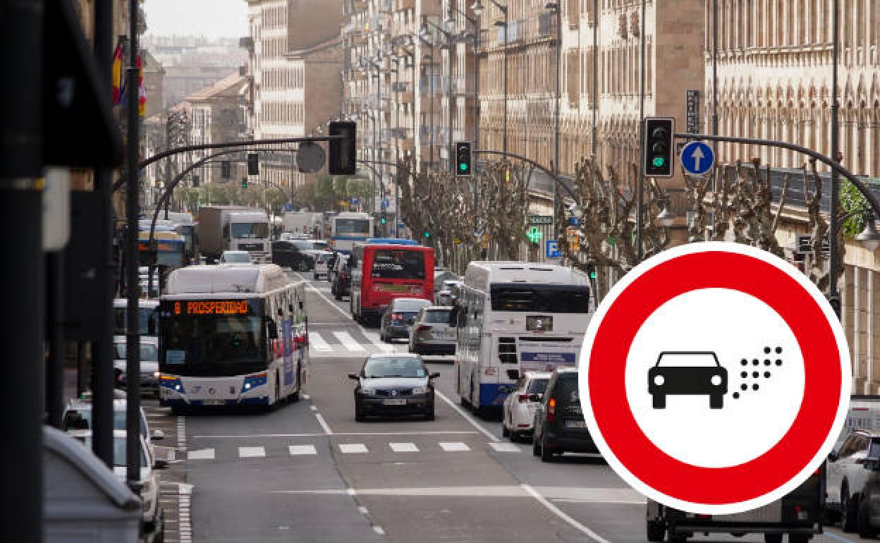 La Gran Vía y la nueva señal de entrada en la ZBE. 