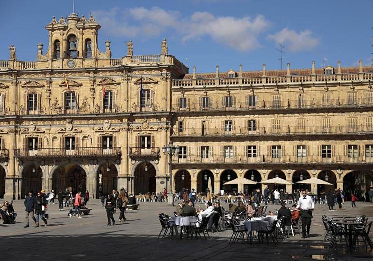 Imagen de archivo de la Plaza Mayor de Salamanca.