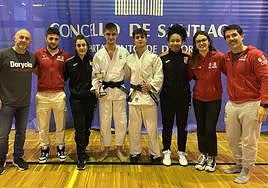 Representantes salmantinos en Santiago de Compostela.