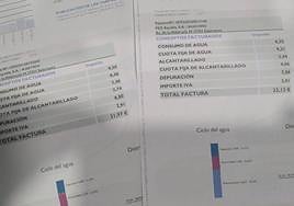 Recibo de febrero de un consumidor del servicio de agua de Salamanca.