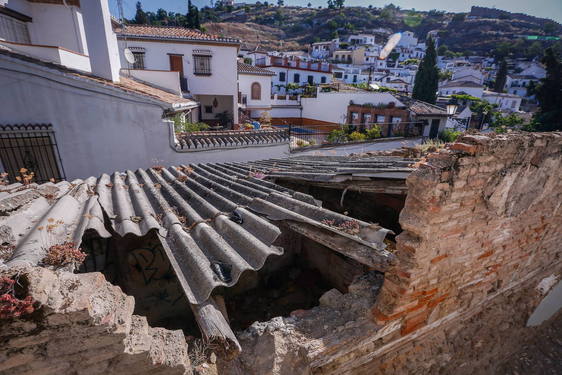 Cubierta con uralita.