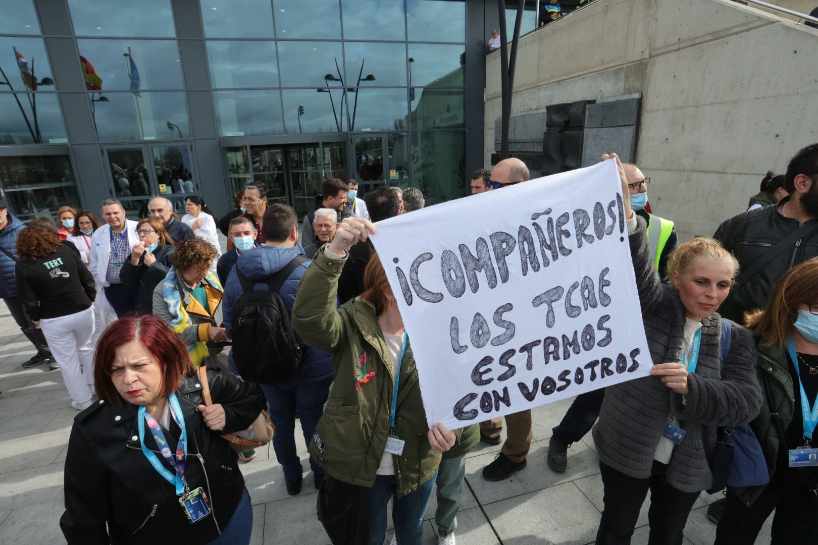 Manifestación en contra de la privatización del mantenimiento del Hospital