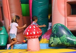 Imagen de archivo de un castillo hinchable.