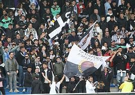 Imagen de los aficionados durante el partido del sábado ante el Deportivo.