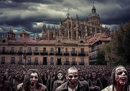 Salamanca invadida por zombies según Bing Chat, la inteligencia artificial de Microsoft.