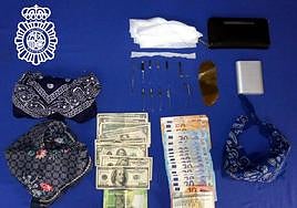 Botín sustraido a los detenidos.