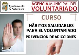 El cartel del curso del voluntariado.