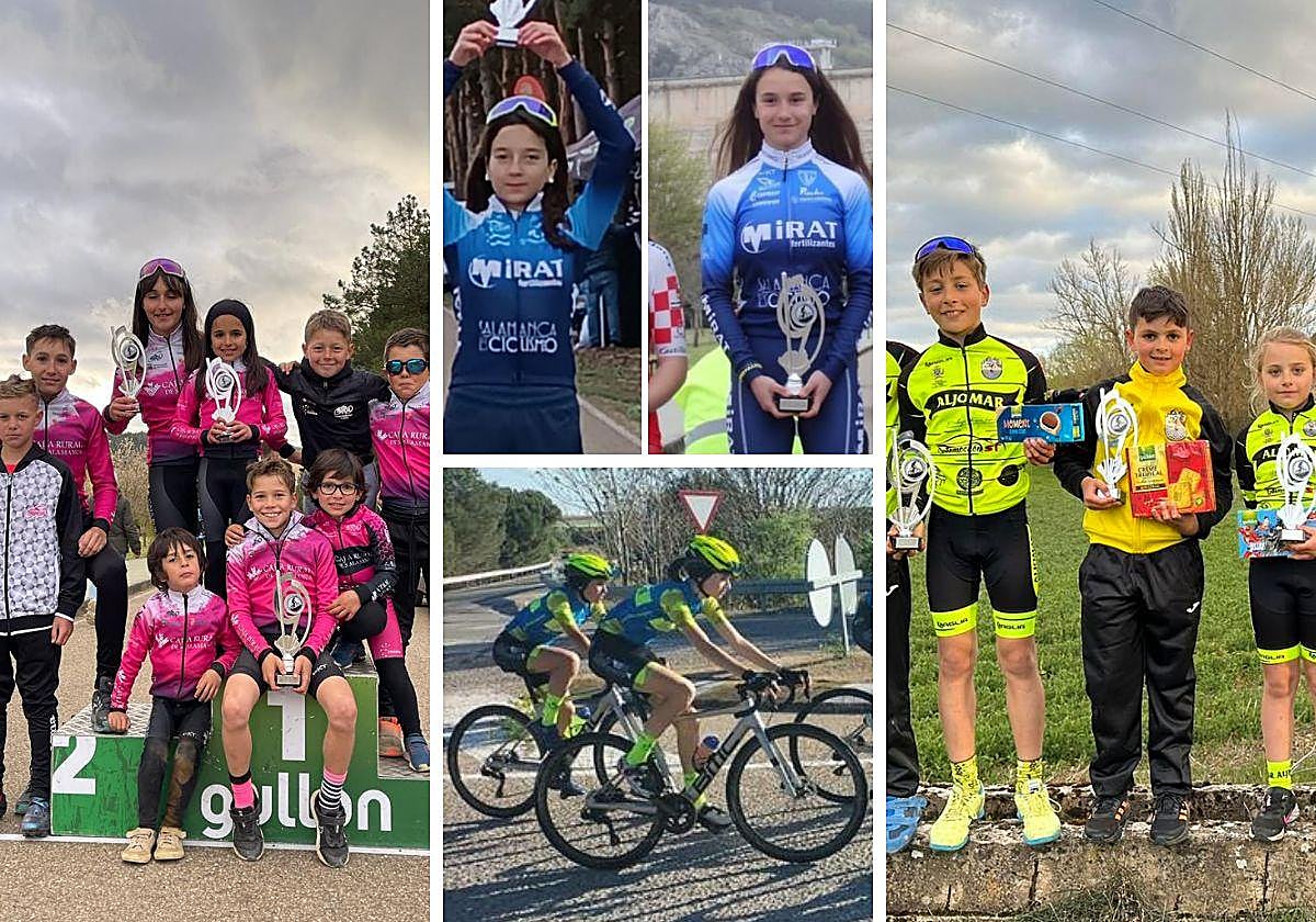 Corredoras y corredores de las distintas escuelas de ciclismo salmantinas.